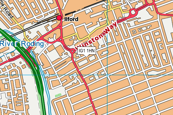 IG1 1HN map - OS VectorMap District (Ordnance Survey)