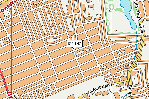 IG1 1HZ map - OS VectorMap District (Ordnance Survey)