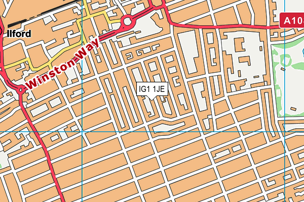 IG1 1JE map - OS VectorMap District (Ordnance Survey)