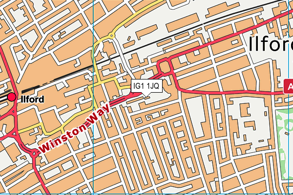 IG1 1JQ map - OS VectorMap District (Ordnance Survey)