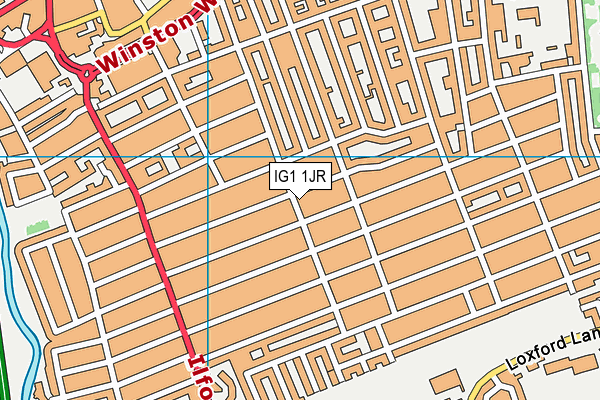IG1 1JR map - OS VectorMap District (Ordnance Survey)