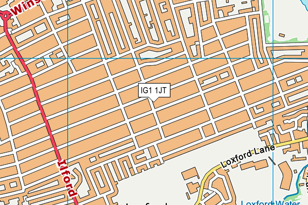 IG1 1JT map - OS VectorMap District (Ordnance Survey)
