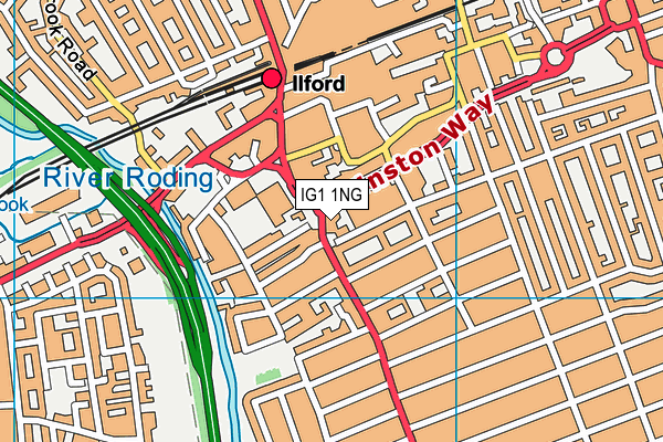 IG1 1NG map - OS VectorMap District (Ordnance Survey)