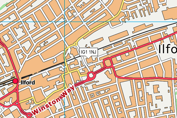 Fitness First (Ilford) map (IG1 1NJ) - OS VectorMap District (Ordnance Survey)