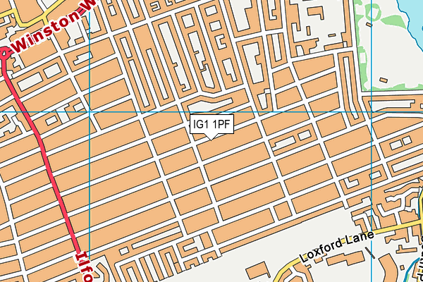 IG1 1PF map - OS VectorMap District (Ordnance Survey)