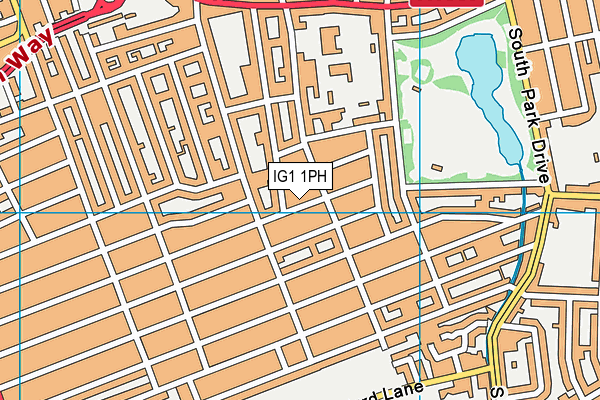 IG1 1PH map - OS VectorMap District (Ordnance Survey)