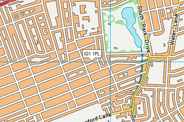 IG1 1PL map - OS VectorMap District (Ordnance Survey)