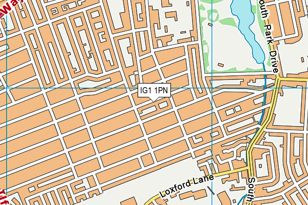 IG1 1PN map - OS VectorMap District (Ordnance Survey)