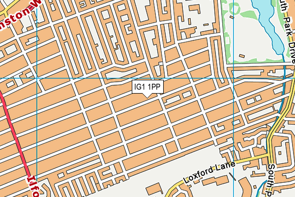 IG1 1PP map - OS VectorMap District (Ordnance Survey)