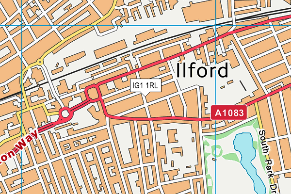 Map of HIGH ROAD PROPERTIES ILFORD LIMITED at district scale