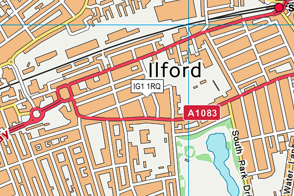 IG1 1RQ map - OS VectorMap District (Ordnance Survey)