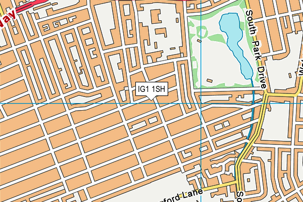 IG1 1SH map - OS VectorMap District (Ordnance Survey)