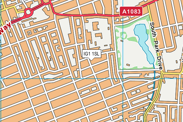 IG1 1SL map - OS VectorMap District (Ordnance Survey)