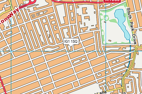 IG1 1SQ map - OS VectorMap District (Ordnance Survey)