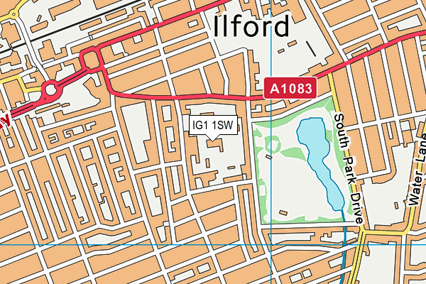 IG1 1SW map - OS VectorMap District (Ordnance Survey)