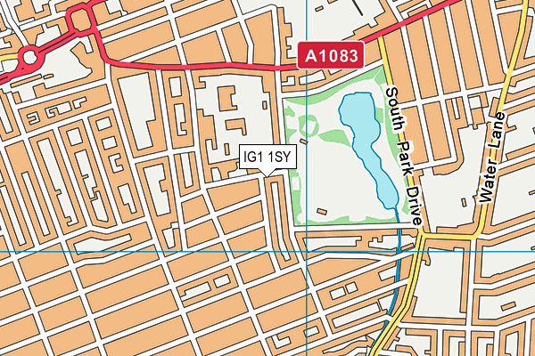 IG1 1SY map - OS VectorMap District (Ordnance Survey)