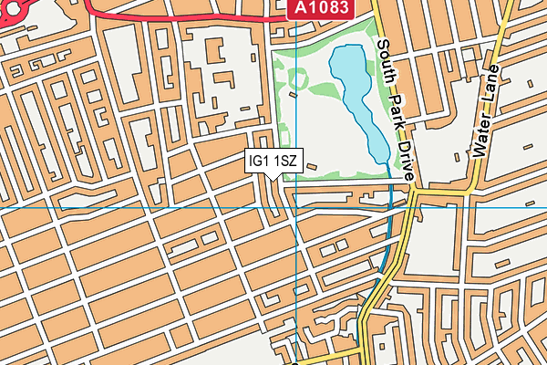 IG1 1SZ map - OS VectorMap District (Ordnance Survey)