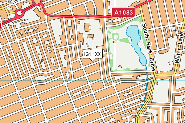 IG1 1XX map - OS VectorMap District (Ordnance Survey)