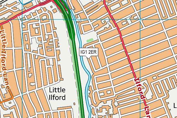 IG1 2ER map - OS VectorMap District (Ordnance Survey)