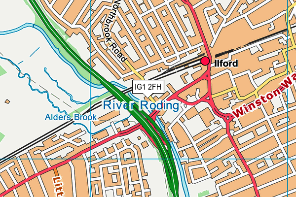 IG1 2FH map - OS VectorMap District (Ordnance Survey)