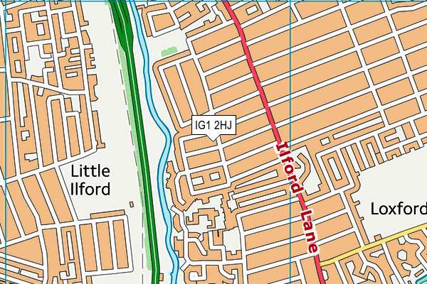 IG1 2HJ map - OS VectorMap District (Ordnance Survey)