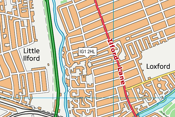 IG1 2HL map - OS VectorMap District (Ordnance Survey)