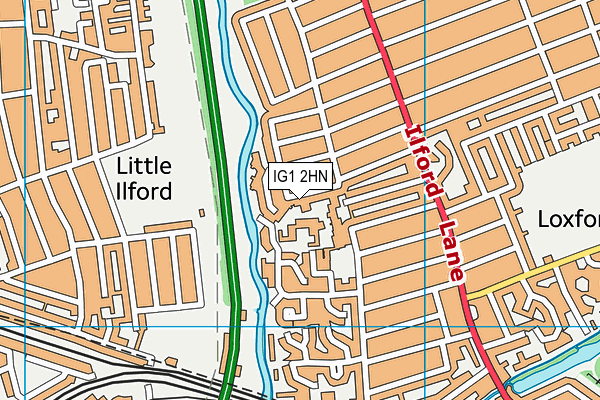 IG1 2HN map - OS VectorMap District (Ordnance Survey)