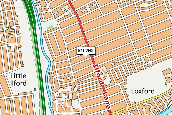 IG1 2HX map - OS VectorMap District (Ordnance Survey)