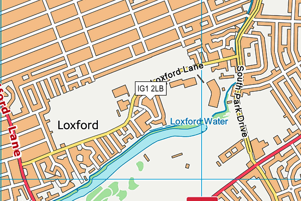 IG1 2LB map - OS VectorMap District (Ordnance Survey)