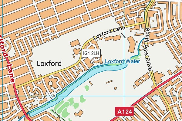 IG1 2LH map - OS VectorMap District (Ordnance Survey)