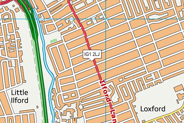 IG1 2LJ map - OS VectorMap District (Ordnance Survey)