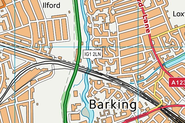 IG1 2LN map - OS VectorMap District (Ordnance Survey)