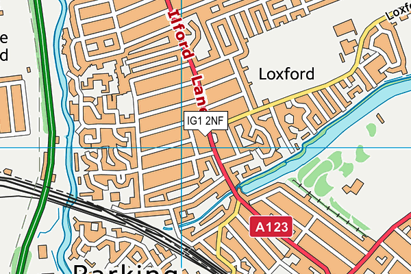 IG1 2NF map - OS VectorMap District (Ordnance Survey)