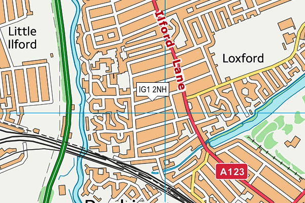 IG1 2NH map - OS VectorMap District (Ordnance Survey)