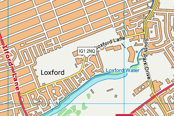 IG1 2NQ map - OS VectorMap District (Ordnance Survey)