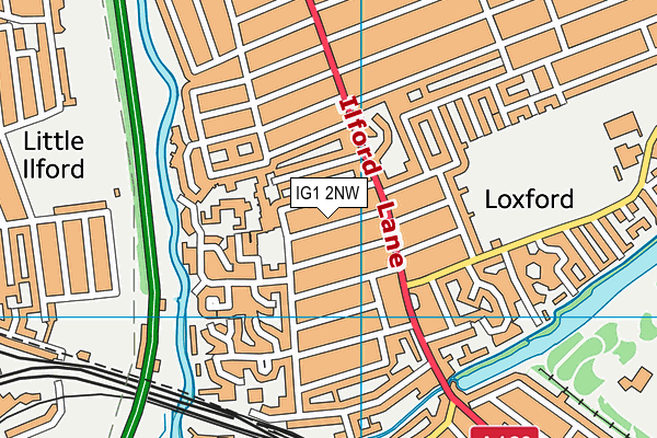 IG1 2NW map - OS VectorMap District (Ordnance Survey)