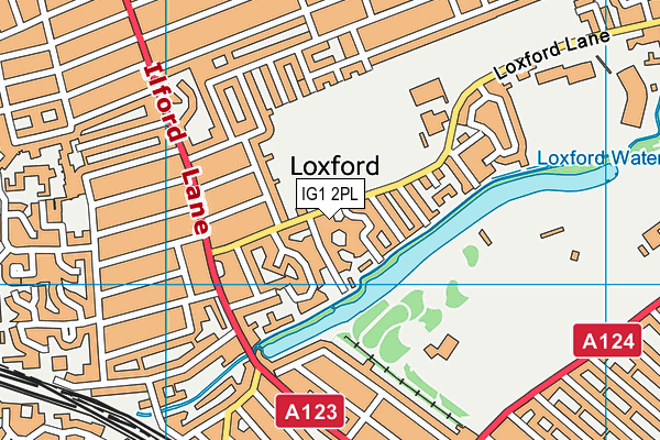 Loxford Park map (IG1 2PL) - OS VectorMap District (Ordnance Survey)