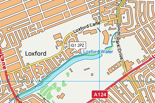 IG1 2PZ map - OS VectorMap District (Ordnance Survey)