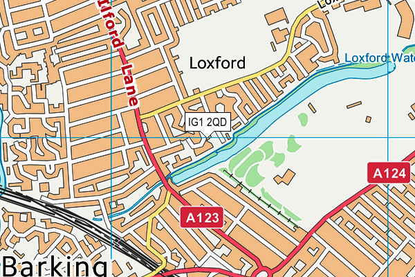IG1 2QD map - OS VectorMap District (Ordnance Survey)