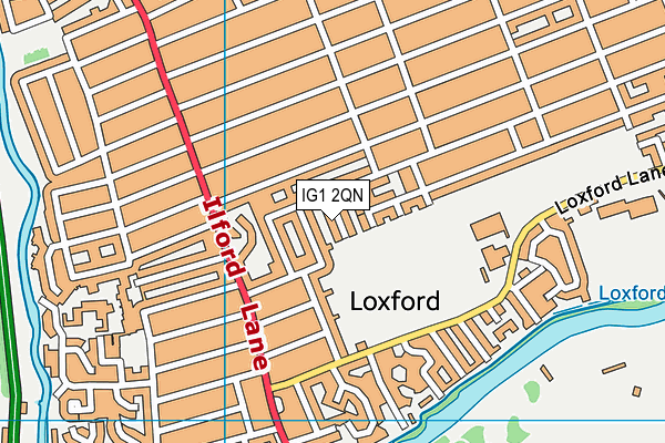 IG1 2QN map - OS VectorMap District (Ordnance Survey)