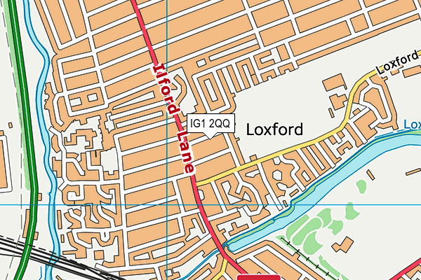 IG1 2QQ map - OS VectorMap District (Ordnance Survey)