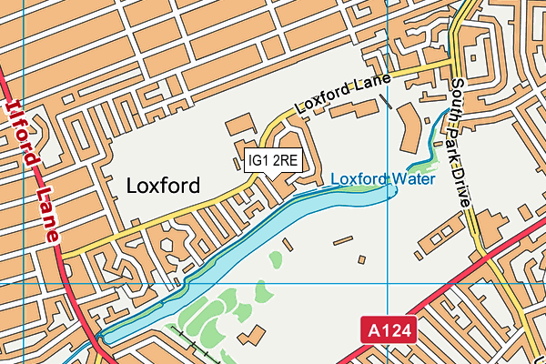IG1 2RE map - OS VectorMap District (Ordnance Survey)