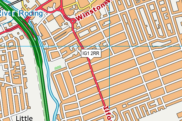 IG1 2RR map - OS VectorMap District (Ordnance Survey)