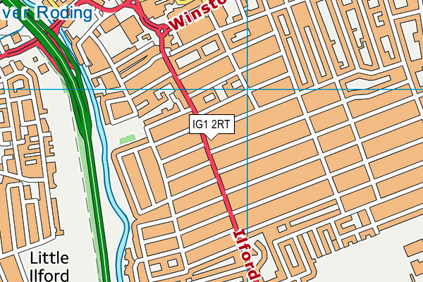 IG1 2RT map - OS VectorMap District (Ordnance Survey)