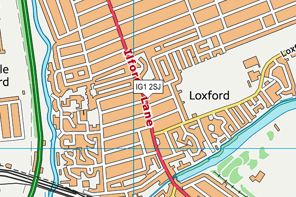 IG1 2SJ map - OS VectorMap District (Ordnance Survey)