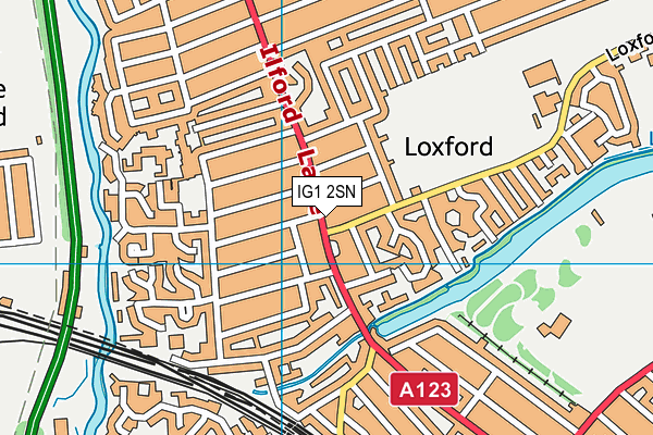 IG1 2SN map - OS VectorMap District (Ordnance Survey)