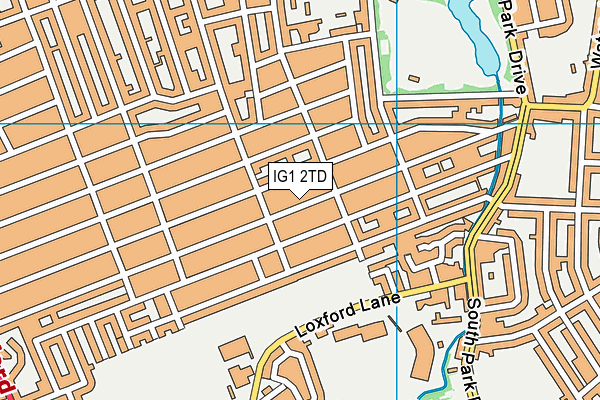 IG1 2TD map - OS VectorMap District (Ordnance Survey)