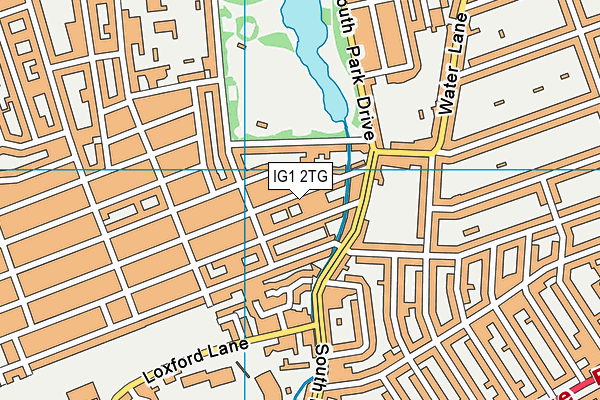 IG1 2TG map - OS VectorMap District (Ordnance Survey)