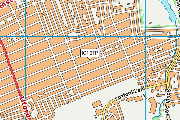 IG1 2TP map - OS VectorMap District (Ordnance Survey)