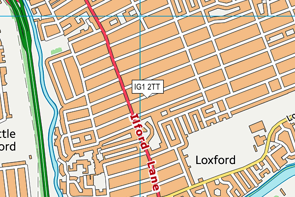 IG1 2TT map - OS VectorMap District (Ordnance Survey)